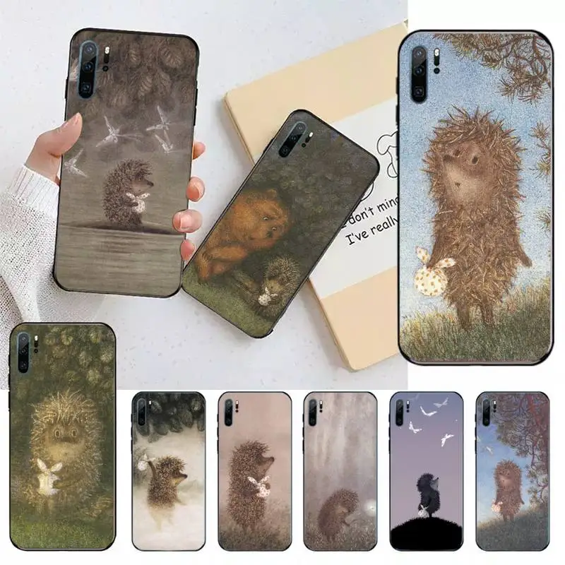 

Hedgehog in the Fog painting Phone Case For Huawei honor Mate 10 20 30 40 i 9 8 pro x Lite P smart 2019 Y5 2018 nova 5t