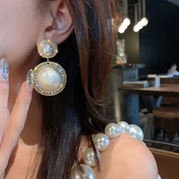 2020 womens 925 silver needle large pearl earrings fashion simple earrings accessories korean elegant style jewelry