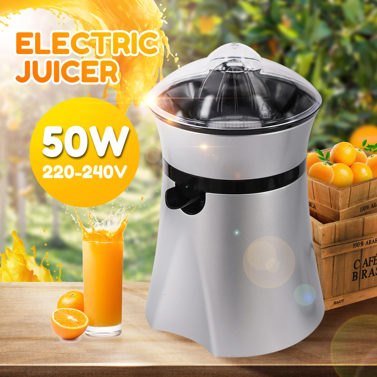 

50W Electric Juicer Stainless steel Citrus Orange Fruit Lemon Squeezer Juice Extractor Juice Presser Fruit Drinking Machine 220V