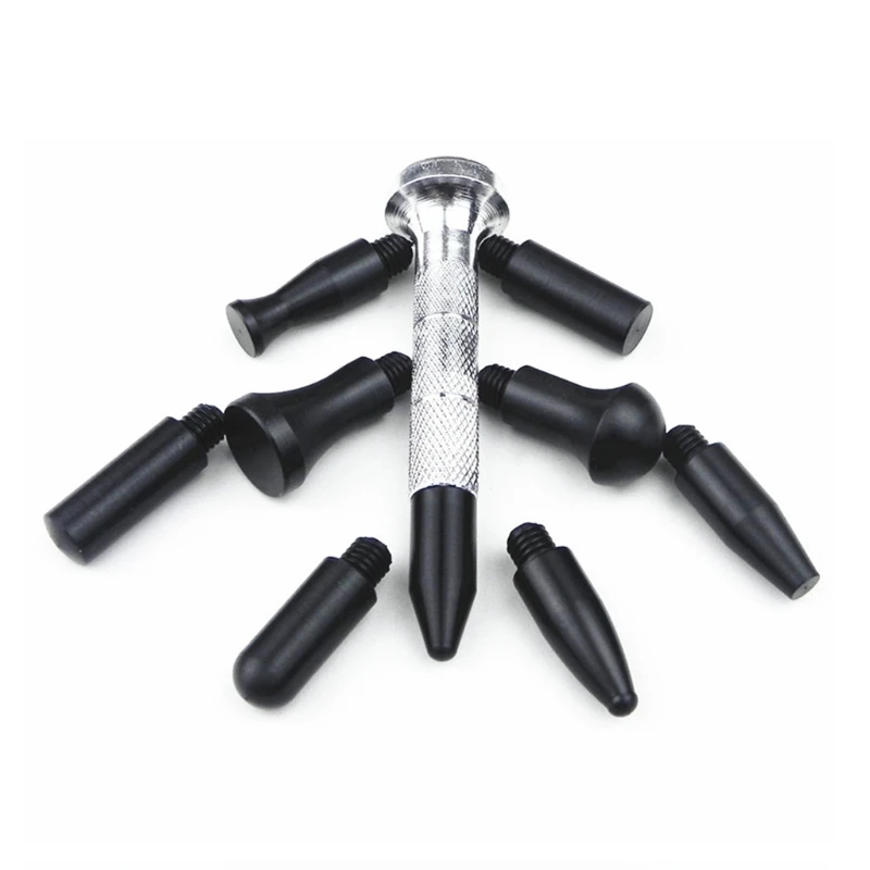 

Paintless Car Dent Repair Hail Removal Tools Kit Tap Down Pen With 9 Heads Tools