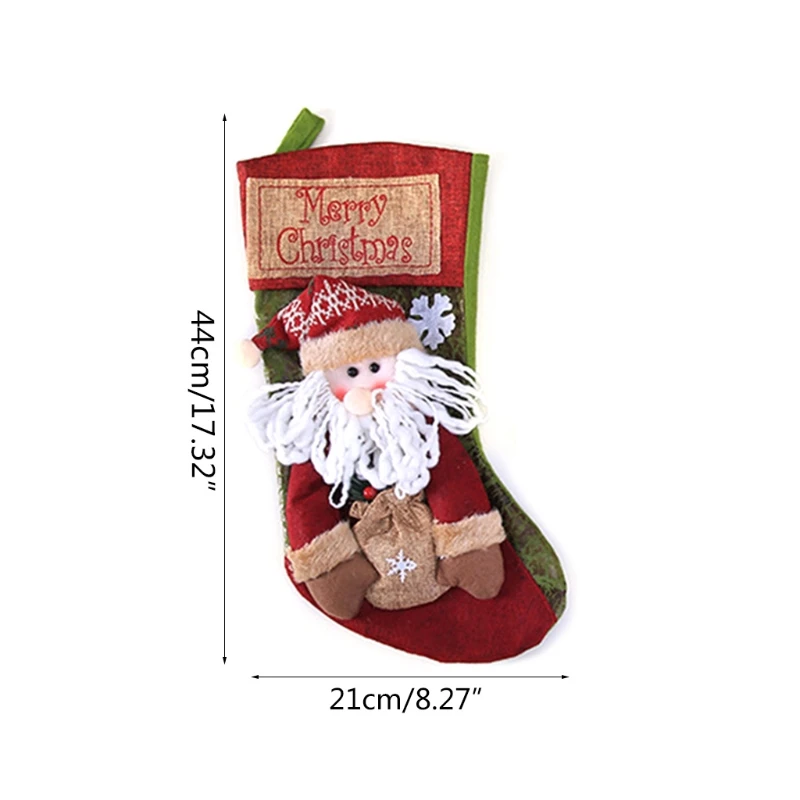 Санта Клаус Снеговик Рождественские носки Рождественский подарок сумка для