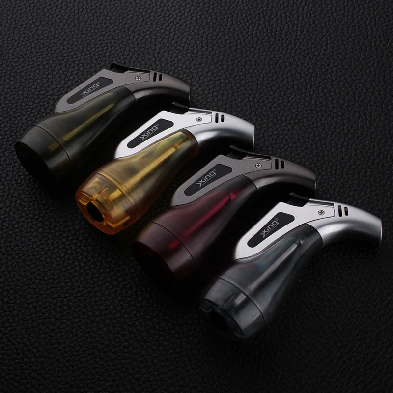 

Blue Flames Windproof Turbo Small Spray GunVisible Gas Lighter Cigar Tube Tobacco Pipes Accessories Kitchen Outdoor Lighter