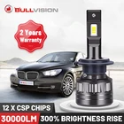 H4 светодиодные фары H11 H7 Hb3 Hb4 H8 H9 светодиодные лампы для автомобиля 9005 9006 6500 к высокий низкий пучок Диодная лампочка для авто 30000Lm Moto Bullvision