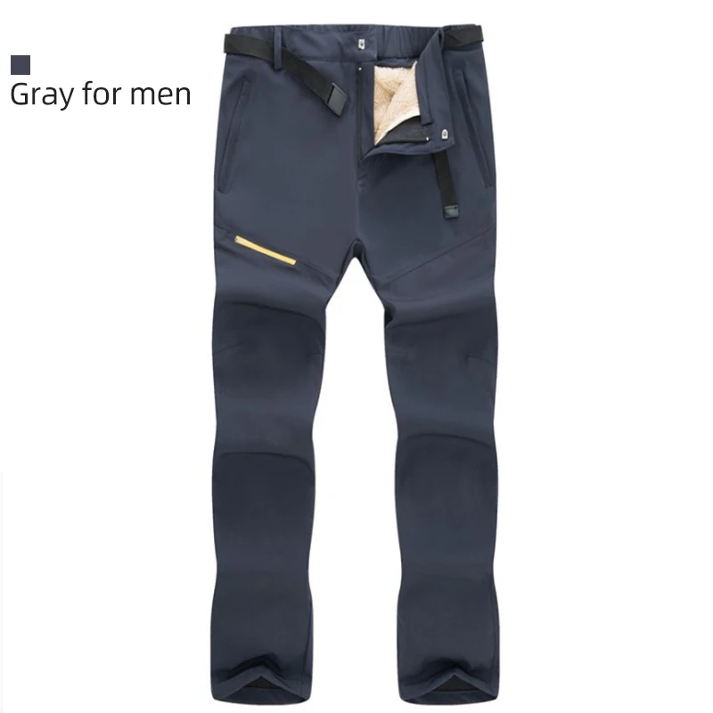 gray for men Copozz зимние походные брюки для улицы быстросохнущие съемные Водонепроницаемые брюки для кемпинга рыбалки скалолазания негабаритных - Цвет: gray for men