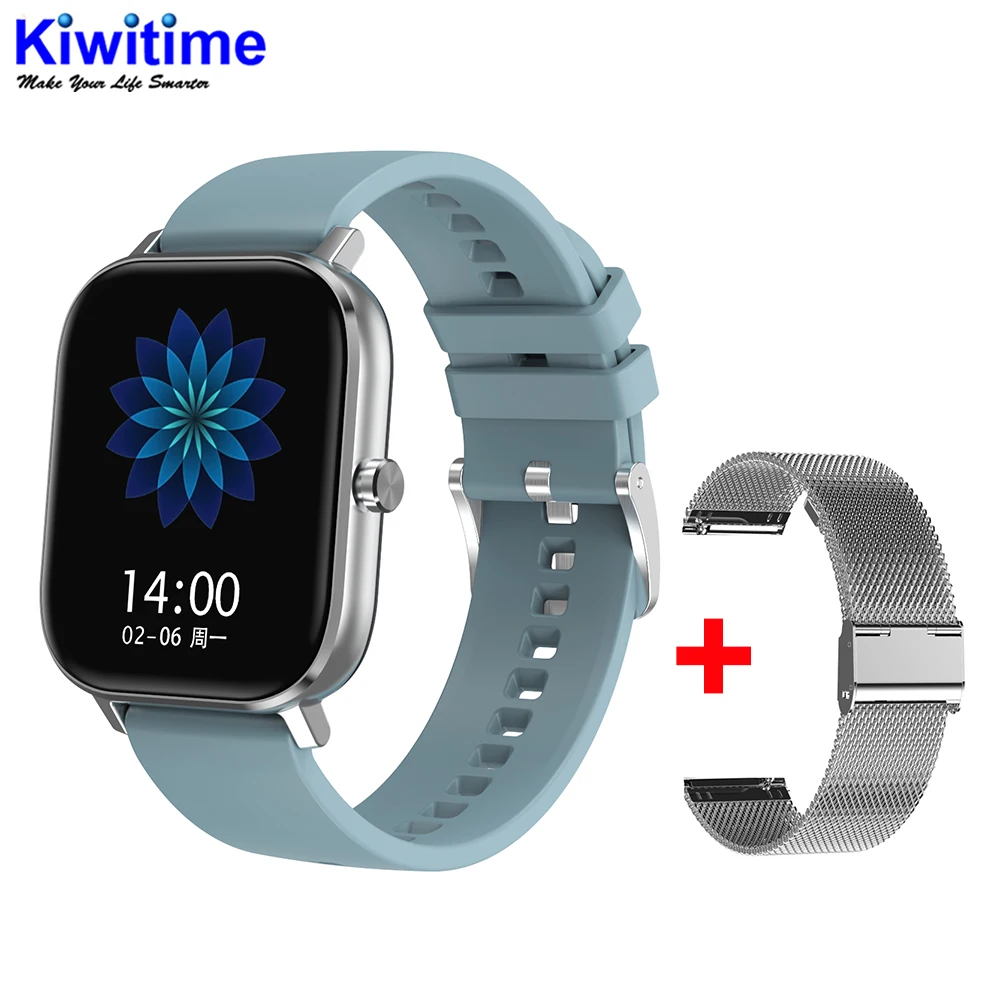 KIWITIME P8 PRO 1 54 дюймов Смарт часы для мужчин полный сенсорный экран фитнес трекер