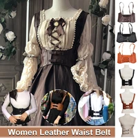 brand new arrival vintage womens corset vest steampunk harness stretchy waistcoat wide cincher with buckle cummerbunds 2020