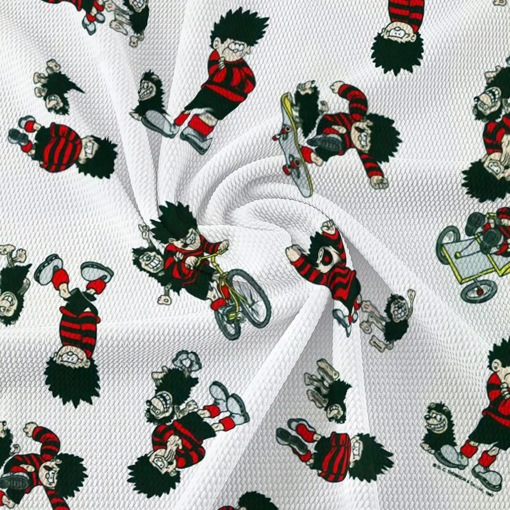 

Dennis the Menace Print Bullet Strech Cotton Fabric for DIY Home Tex Bags Handmade Materials 50*145cm