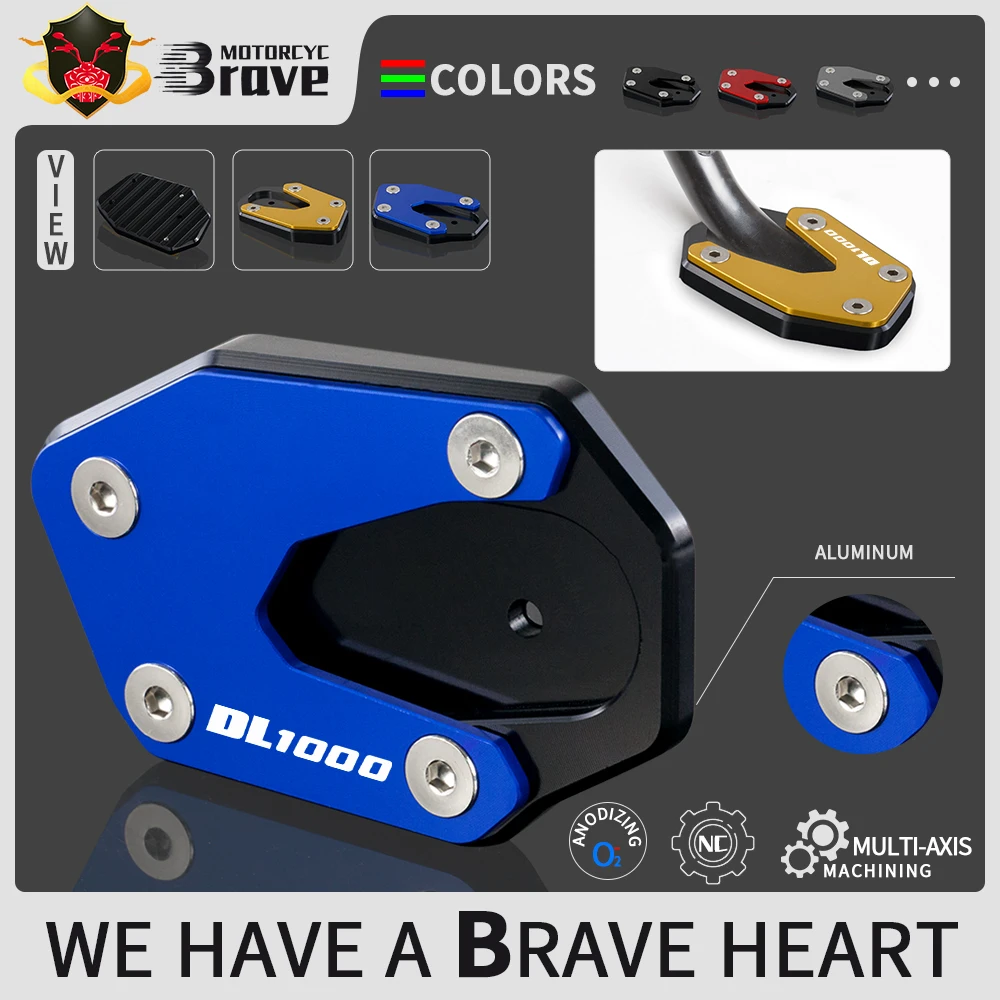 

For Suzuki VStrom 1000 DL1000 V-Strom 1000XT 2014 - 2020 2021 2022 CNC Kickstand Enlarge Extension Side Stand Enlarge Plate Pad