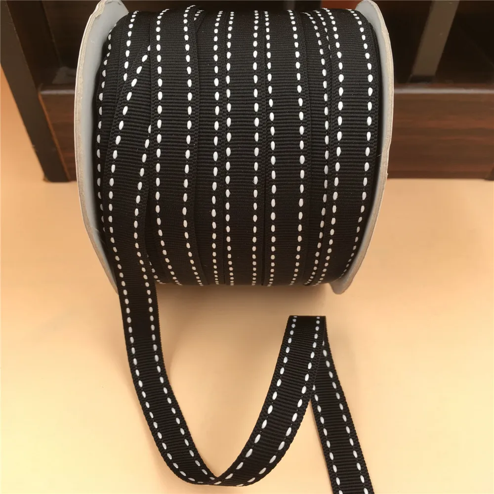 Лента Корсажная черно-белая 9 мм 3/8 дюйма 10 ярдов | Дом и сад