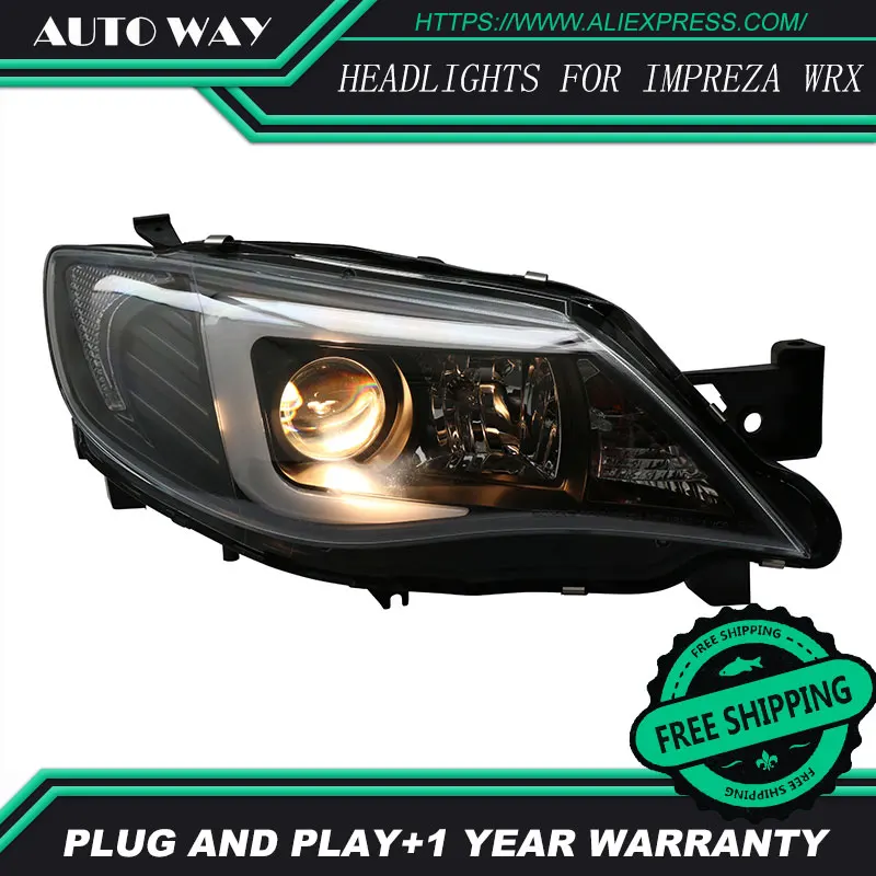 Car Styling Head Lamp case for Subaru WRX STI 2009-2012 Headlights LED Headlight DRL Bi-Xenon Lens HID Double | Автомобили и