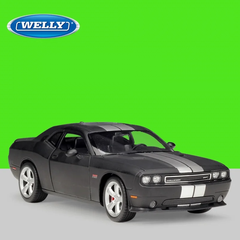 Welly 1:24 литье под давлением 2012 Challenger SRT черные спортивные автомобили высокого