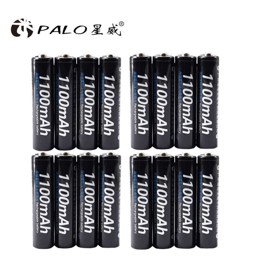 PALO 16 шт 3а аккумуляторная батарея aaa 1,2 V Ni-MH AAA батареи 1100mAh 1,2 V AAA батарея 3A для камеры игрушка-фонарик