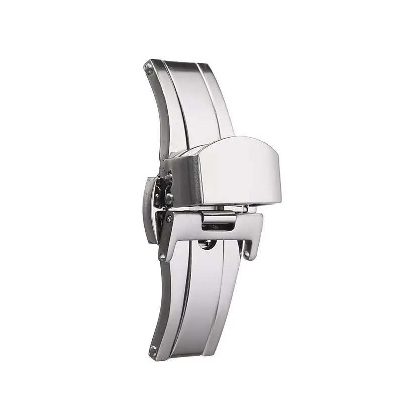 Складные Часы с пряжкой двойной щелчок Бабочка ремешок застежка 14/16/18/20/22 мм