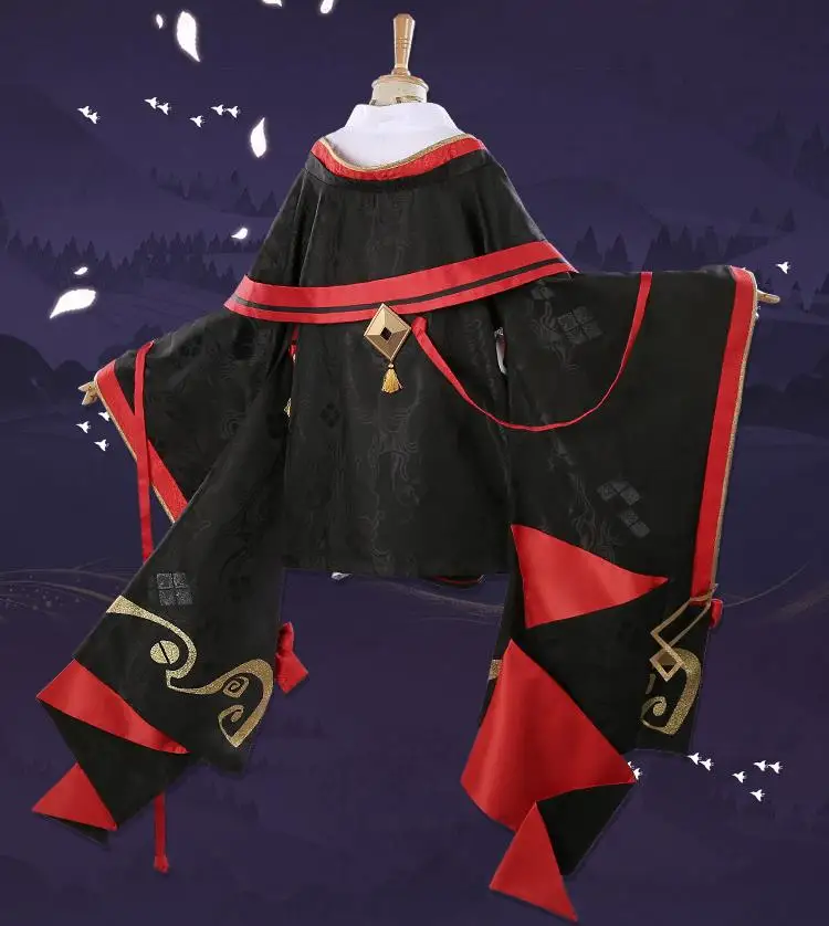 Аниме! Onmyoji Hannya YuanMianLiuLi черное кимоно Yamato костюм для косплея карнавальный женский