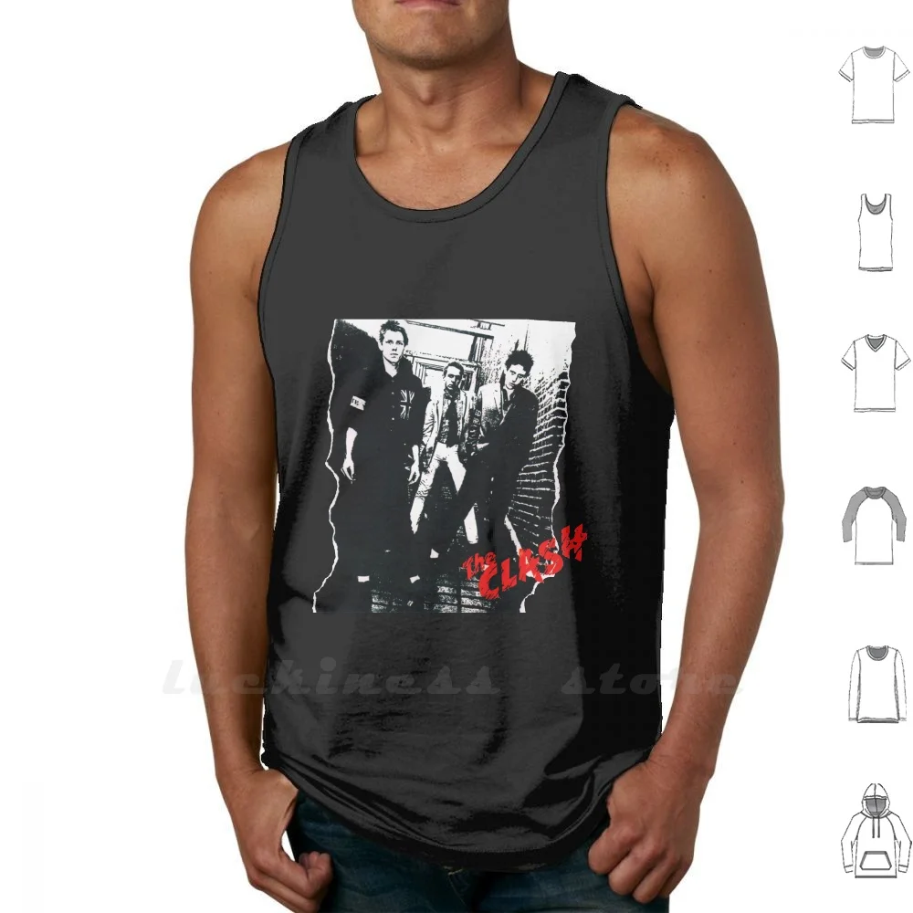 Clash Tank Top Cotton Vest Sleeveless Men Women Clash Punk Joe Strummer Music Album Record Vinyl Band Artist
