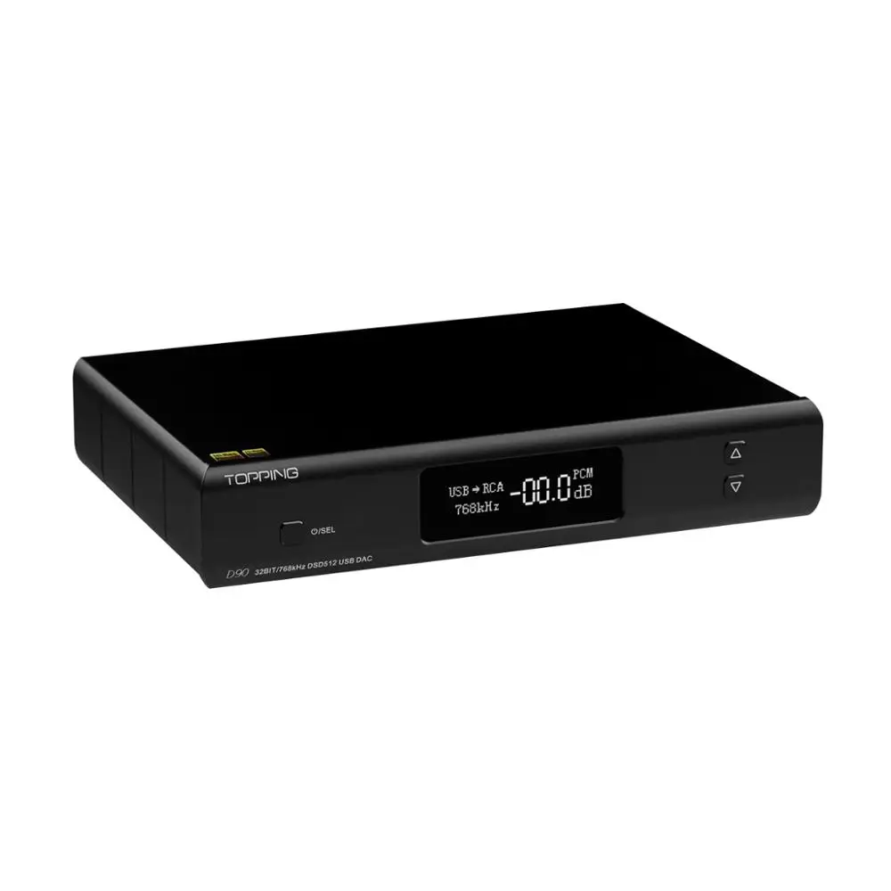 Топ D90 HIFI XMOS XU208 USB DAC AK4499 CAR8675 Bluetooth 5,0 LDAC DSD512 Hi-Res аудио декодер - Цвет: Черный