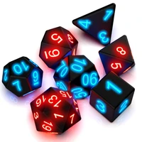 7pcsset the electronic dice d20 glow led dices magic trick pixels dnd board role playing game mtg table games