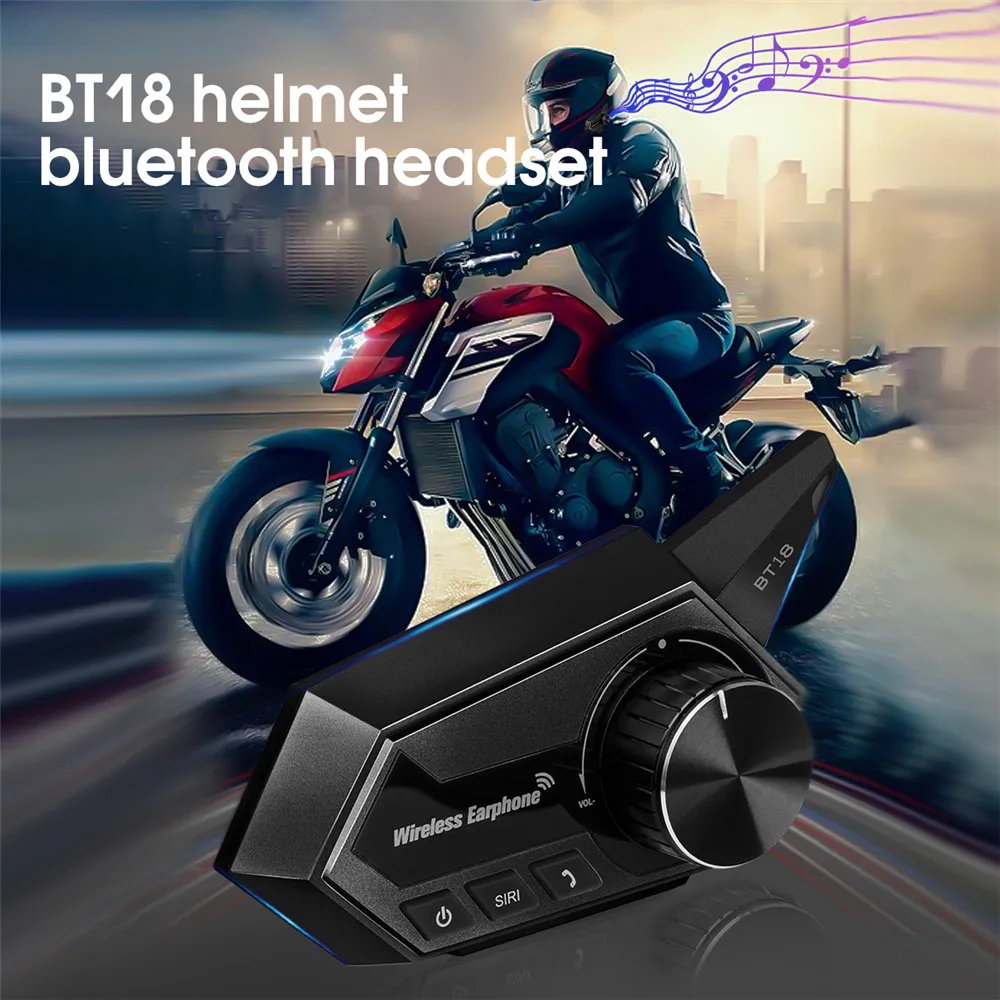2500mAh BT Bluetooth 5.0 Motorcycle Helmet Headset Wireless IP67 Waterproof Handsfree Stereo Earphone Motorbike Hifi Headphones |