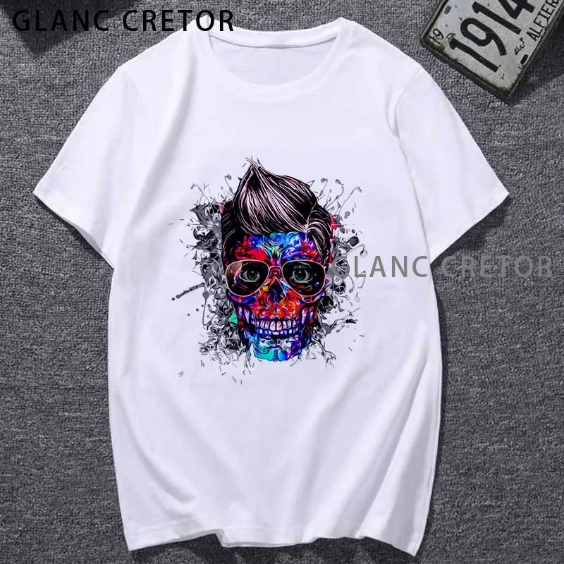 

Women's T-shirt horror skull print graphics white casual street clothing T-shirt women's tops T-shirt ladies Harajuku T-shirt