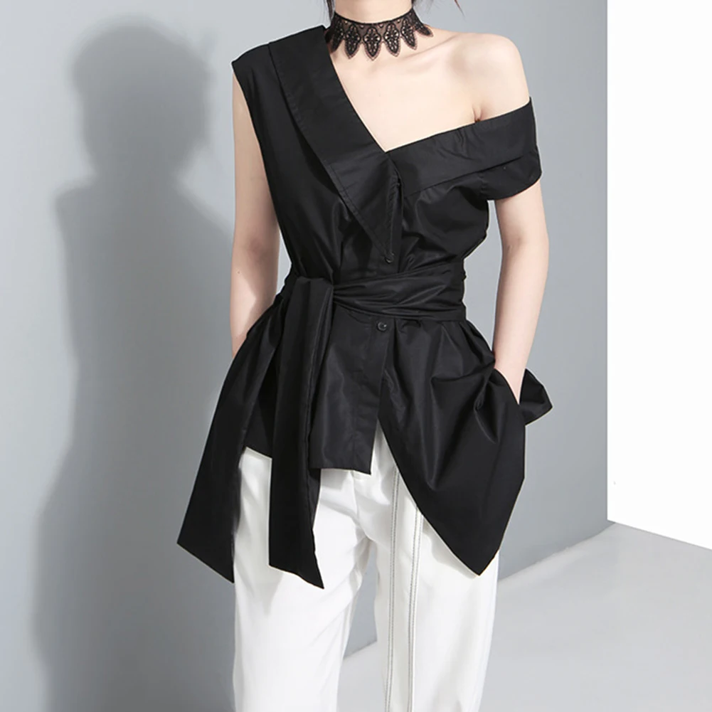 Женский сексуальный топ с открытыми плечами и длинным рукавом Офисная Женская