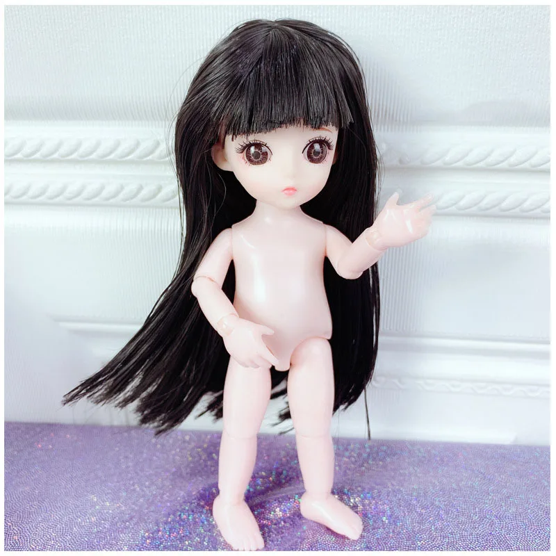 16 см BJD куклы 13 совместный подвижный 1/12 куклы-принцессы игрушки макияж одеваются голый обнаженный милый ребенок кукла игрушка для детей Подарки