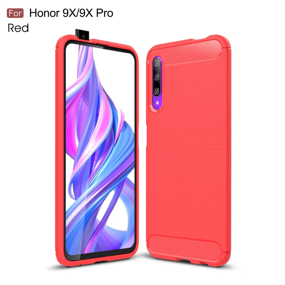 Чехол из углеволокна крышка 6.59For huawei Honor 9X Pro Чехол для huawei Honor 9X Honor9X Pro Чехол для телефона чехол-лента на заднюю панель