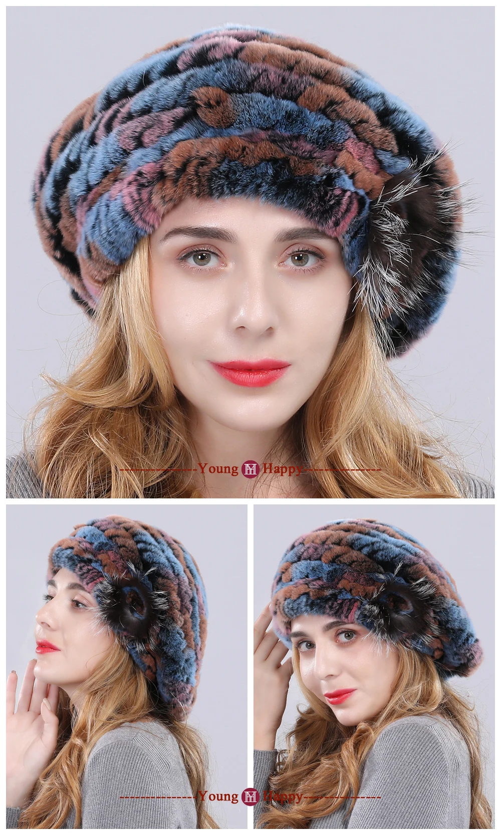 Женский берет из натурального меха кролика рекс шапка новое поступление вязанная повязка зимние шапки из натурального меха брендовые меховые шапки для леди русская