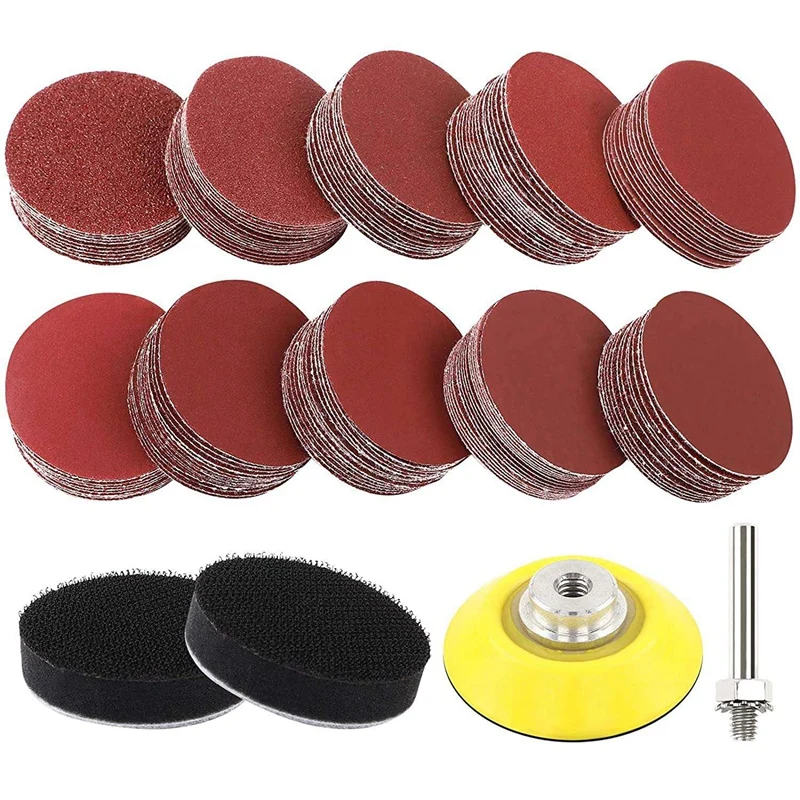 

180pcs Sanding Discs Pad Kit for Drill Sander, Drill Sanding Attachment Sandpapers with Backer Plate 1/4 Inch