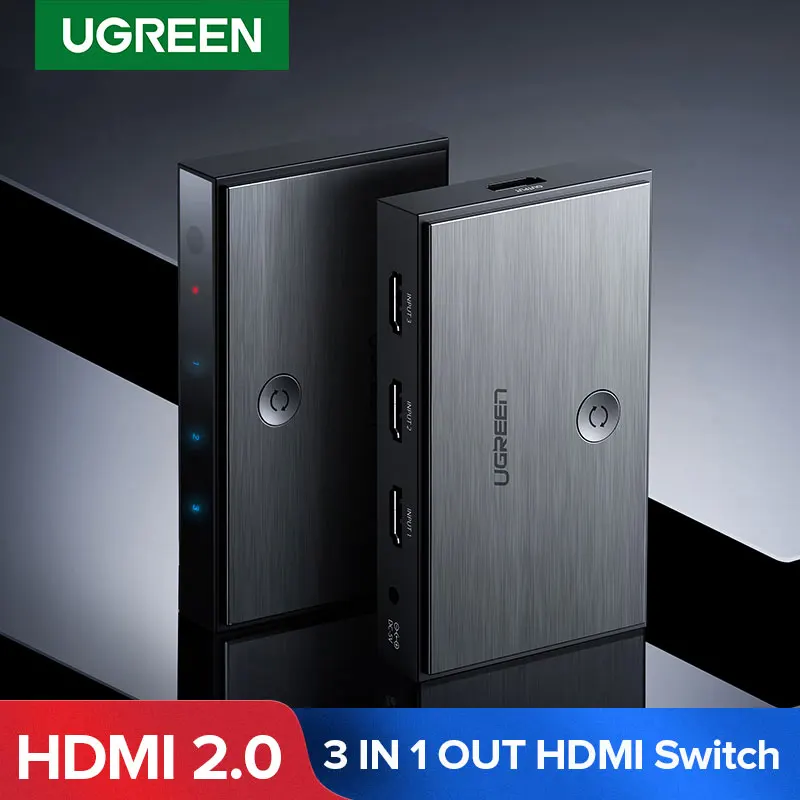 Коммутатор Ugreen HDMI 2 0 3 порта 4K 60 Гц 3X1 для Mi Box PS4 Nintendo Switch PC в 1 сплиттер HDMI| |