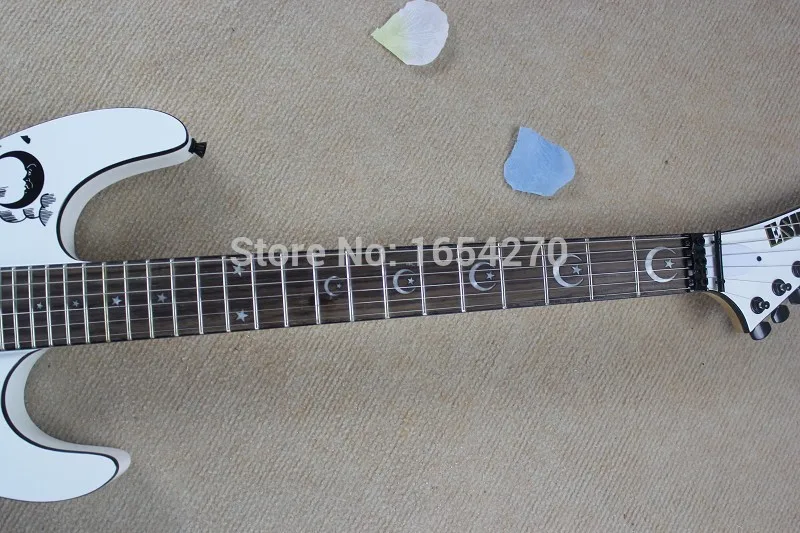 Популярная Высококачественная новая белая фотогитара 150717 электрогитара Hammett Ouija