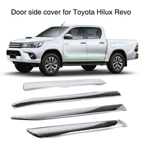 car door body side line cover exterior molding trim guard for toyota hilux revo 2015 2021 abs chrome 4pcs