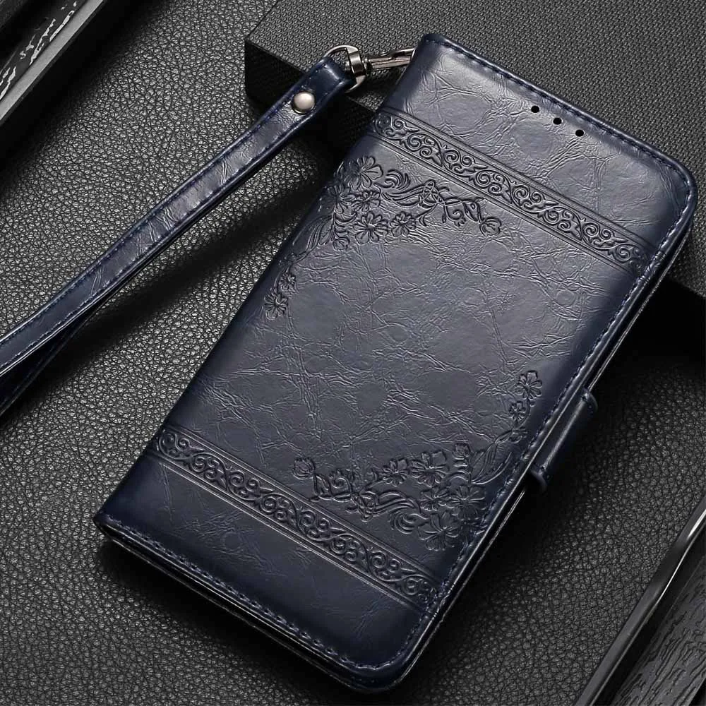На Oukitel K7 Винтажный чехол бумажник с откидной крышкой для ремешком и подставкой