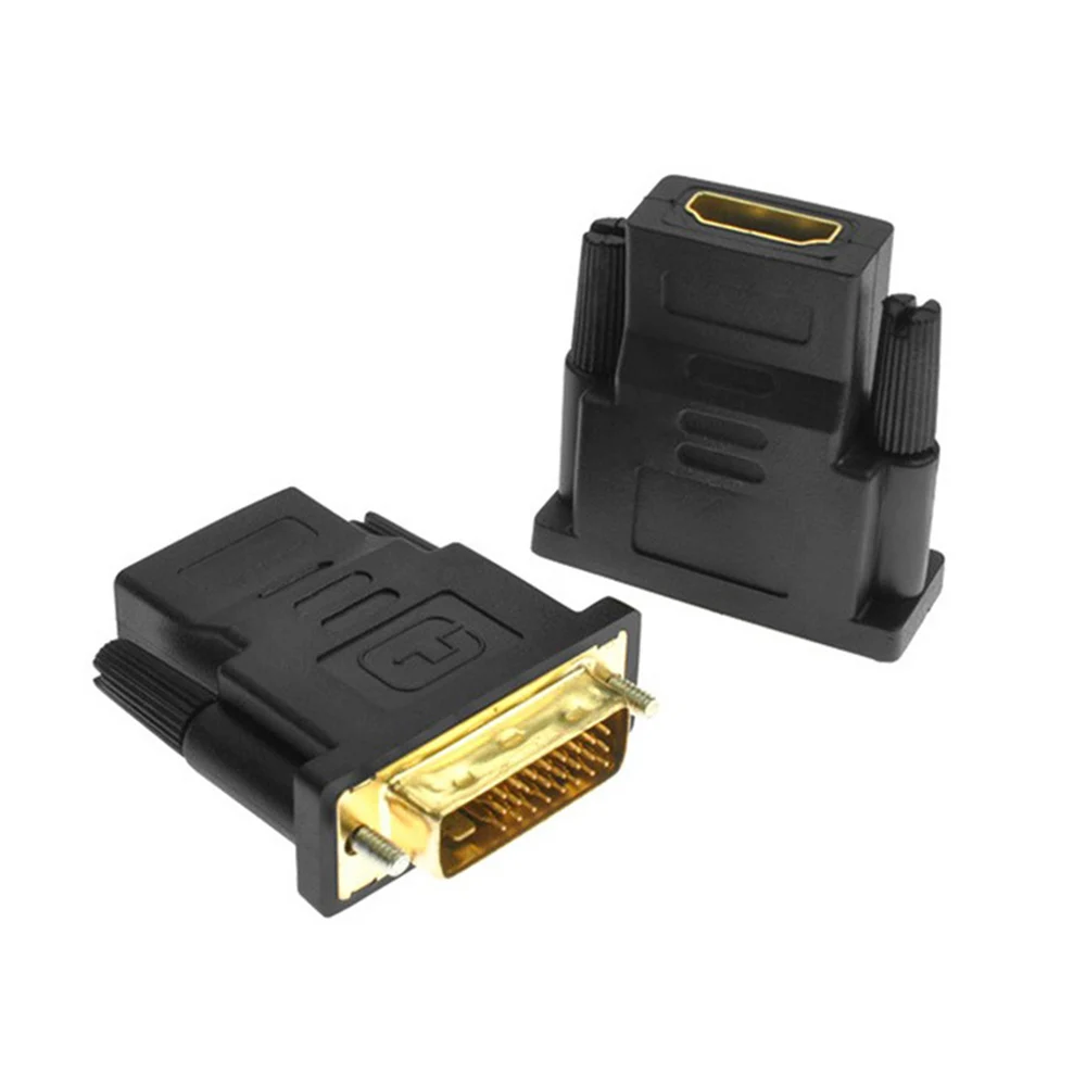 DVI Adapter 24+1 DVI Male to HDMI-Compatible Female Converter Support 1080P For Computer HDTV Projector Gold Plated Adapters