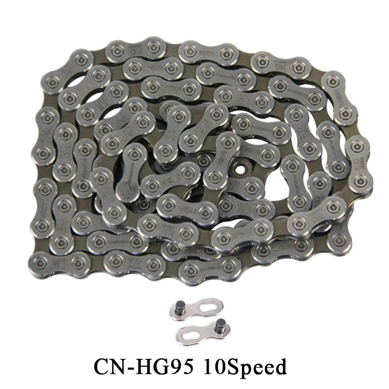 HG95 10Speed CN-HG53 HG95 HG901 цепь 116 звено дорожный велосипед горный велосипед 9S 10S 11 скоростная цепь с быстрой 116 звеньями в штучной упаковке - Цвет: HG95 10Speed