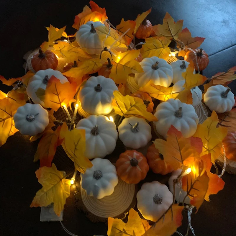 1 5 м 10LED осень кленовые листья гирлянды светодиодные на День Благодарения Декор