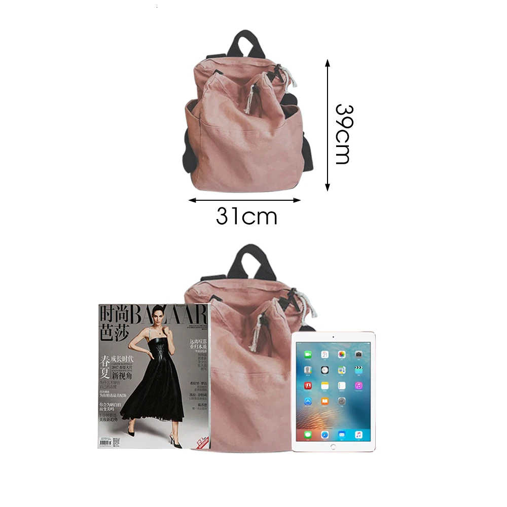 Herald Fashion однотонный холщовый рюкзак для женщин вместительный зеленый дорожный в