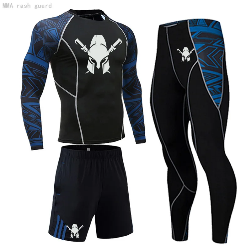 

Новый костюм для бега, мужские Компрессионные Леггинсы для фитнеса, быстросохнущие летние тренировочные костюмы для тренажерного зала, тре...