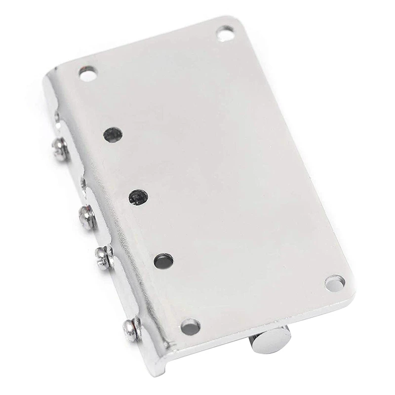 

Hard Tail Fixed Bass Guitar Bridge with 4Pcs High Quality Silver Bass Tuning Pegs Tuner 2R2L Open Type Machine Head