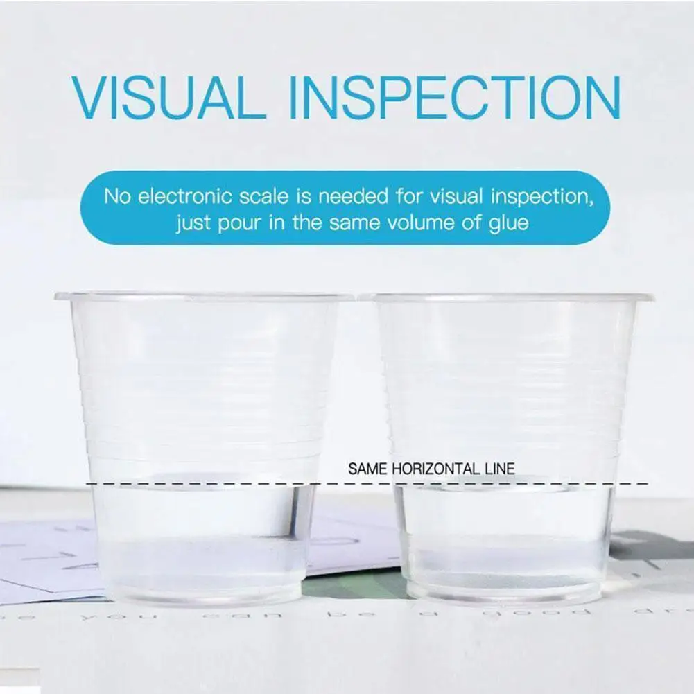 Комплект из 2 частей прозрачной эпоксидной смолы 1:1 с мерными чашками