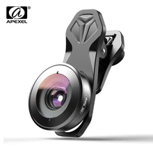 APEXEL HD 195 Degree Fisheye Lens Camcorder Optic Mobile Phone Camera Lenses For iPhone Xiaomi Samsung Huawei All Smart Phones