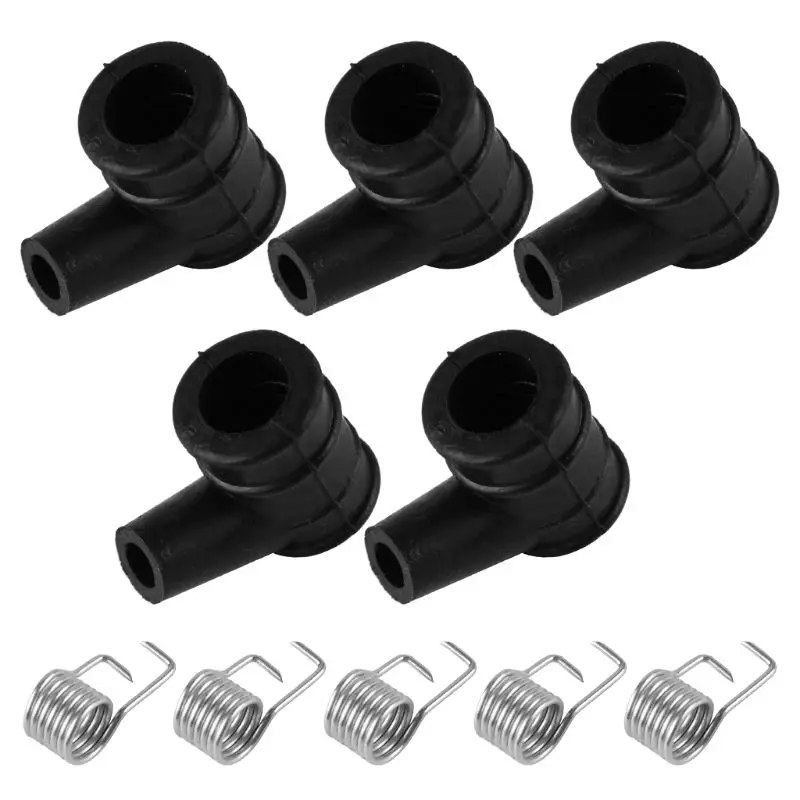 

5 Kit Ignition Coil Cap & Spring Fit For 2 Stroke 4500 5200 5800 45CC 52CC 58CC 667A