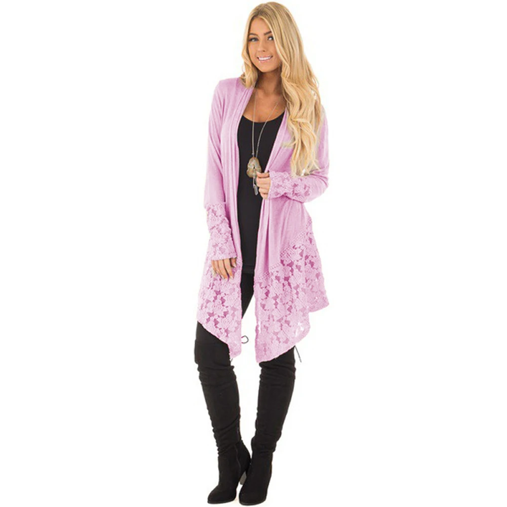 Модные женские туфли Женские однотонные с длинными рукавами Кружева Осень