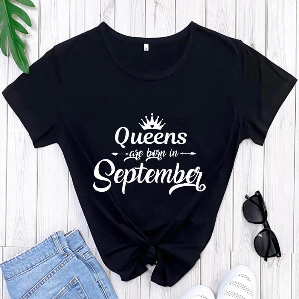

Born in September Birthday Shirt New Arrival Casual Funny T Shirt Birthday Party Tees September Gift TX5724