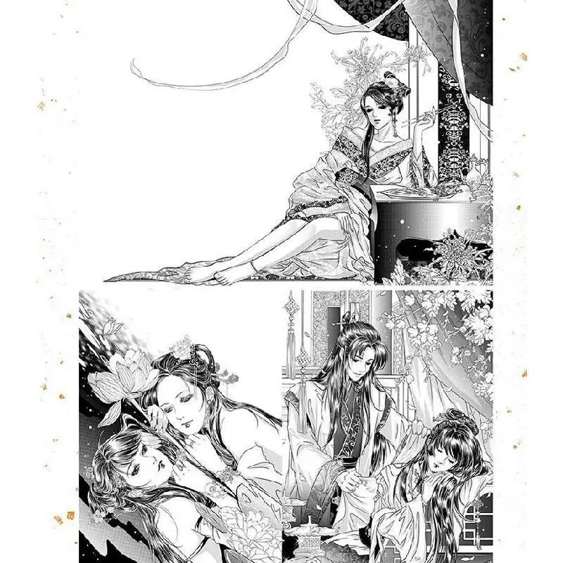 

Chinese Ancient Figure Line Drawing Book / Ancient ladies comic painting techniques from entry to proficient /Coloring Book