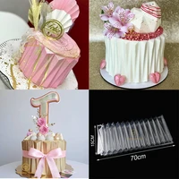 3d origami cake wrap mold cake stencil plastic design cake border tool bakeware chocolate bakery accessories