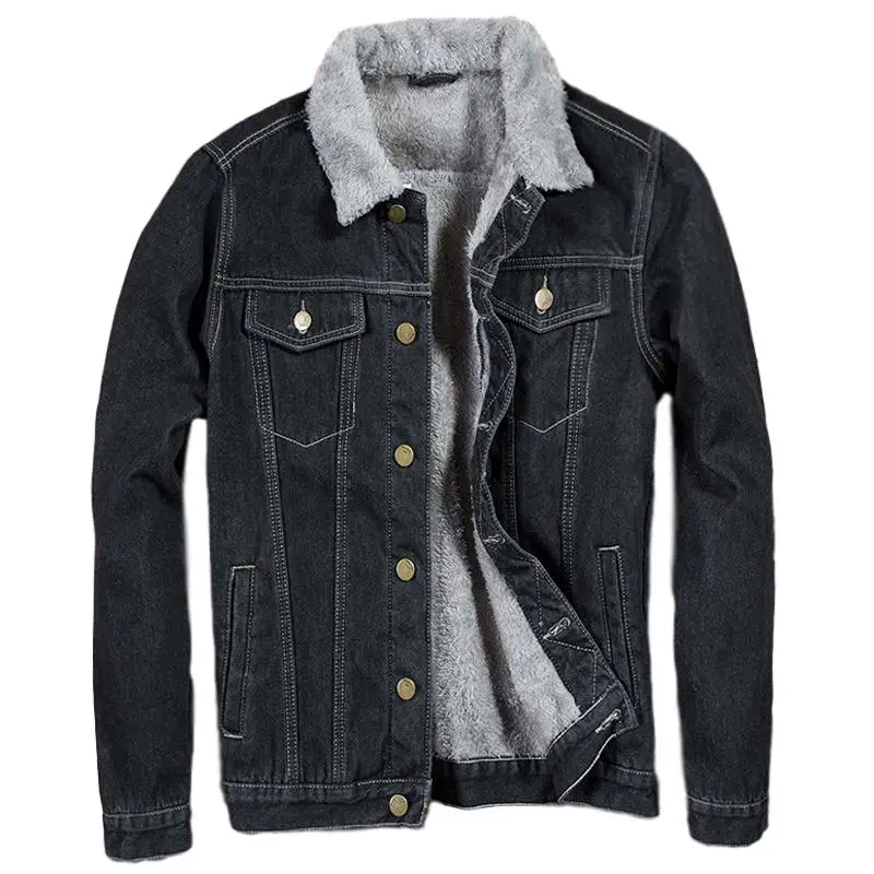 Idopy мужские зимние теплые джинсовые куртки и пальто для девочек с флисовой