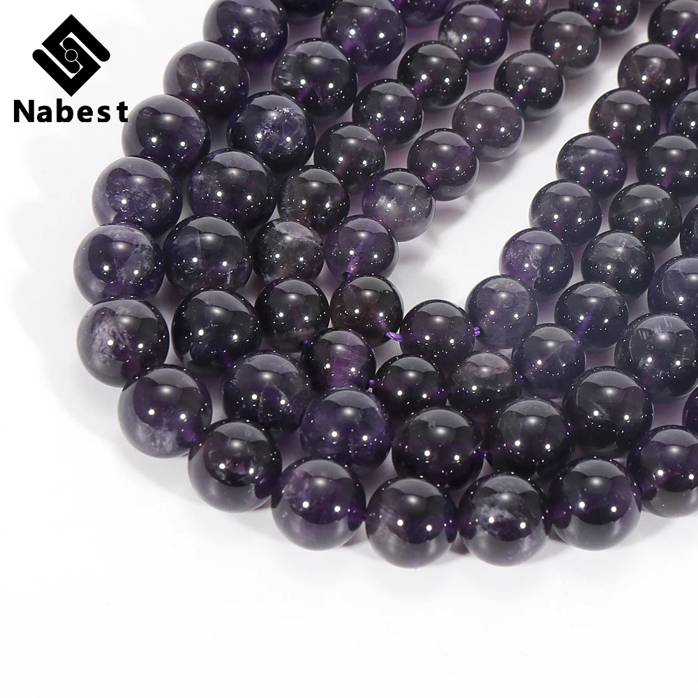 

Top Grade Natural Stone Bead Amethyst Round Loose Beads For Jewelry Making DIY Necklace Bracelet Pendent 4 6 8 10 12mm