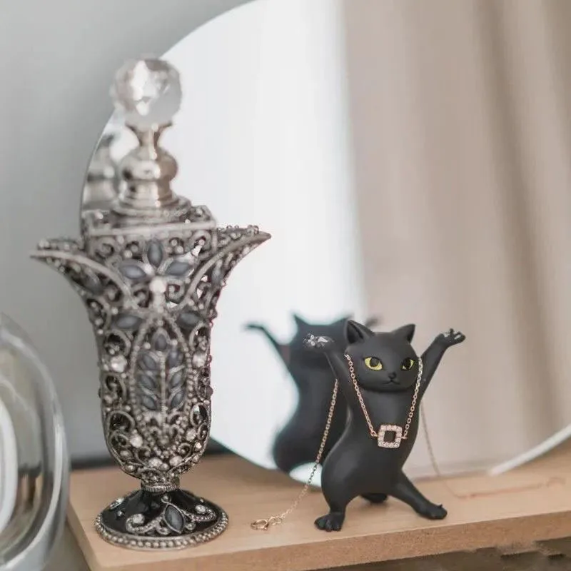 

Funny Cat Pen Holder Toy Black Carrying Everything Cat Bracket Cute Hand made Home Decore Easter Decoration sexy Kitty Storage