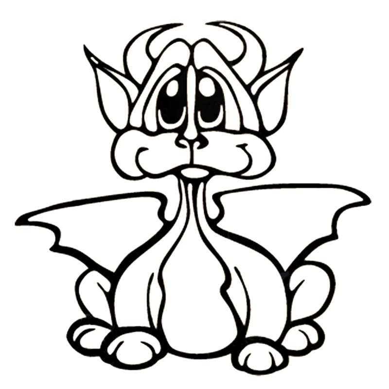 Забавная наклейка для автомобилей с злыми героями мультфильмов дракон