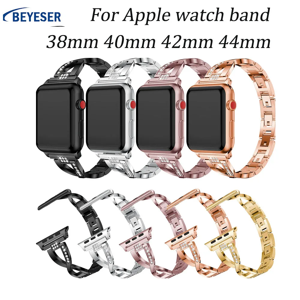 Ремешок для часов из нержавеющей стали Apple watch 38 40 44 42 мм ремешок Watch 5 4 3 2|Ремешки